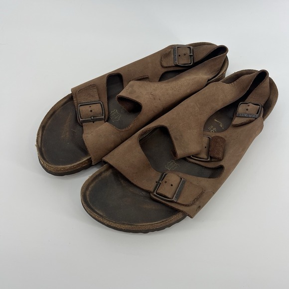 Birkenstock Milano Sandals Mens Brown Adjustable Size EUR 46/US Size‎ 13